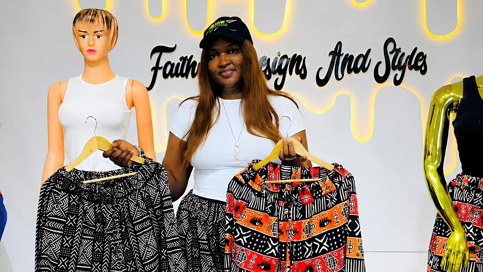 Faith and some of her designs